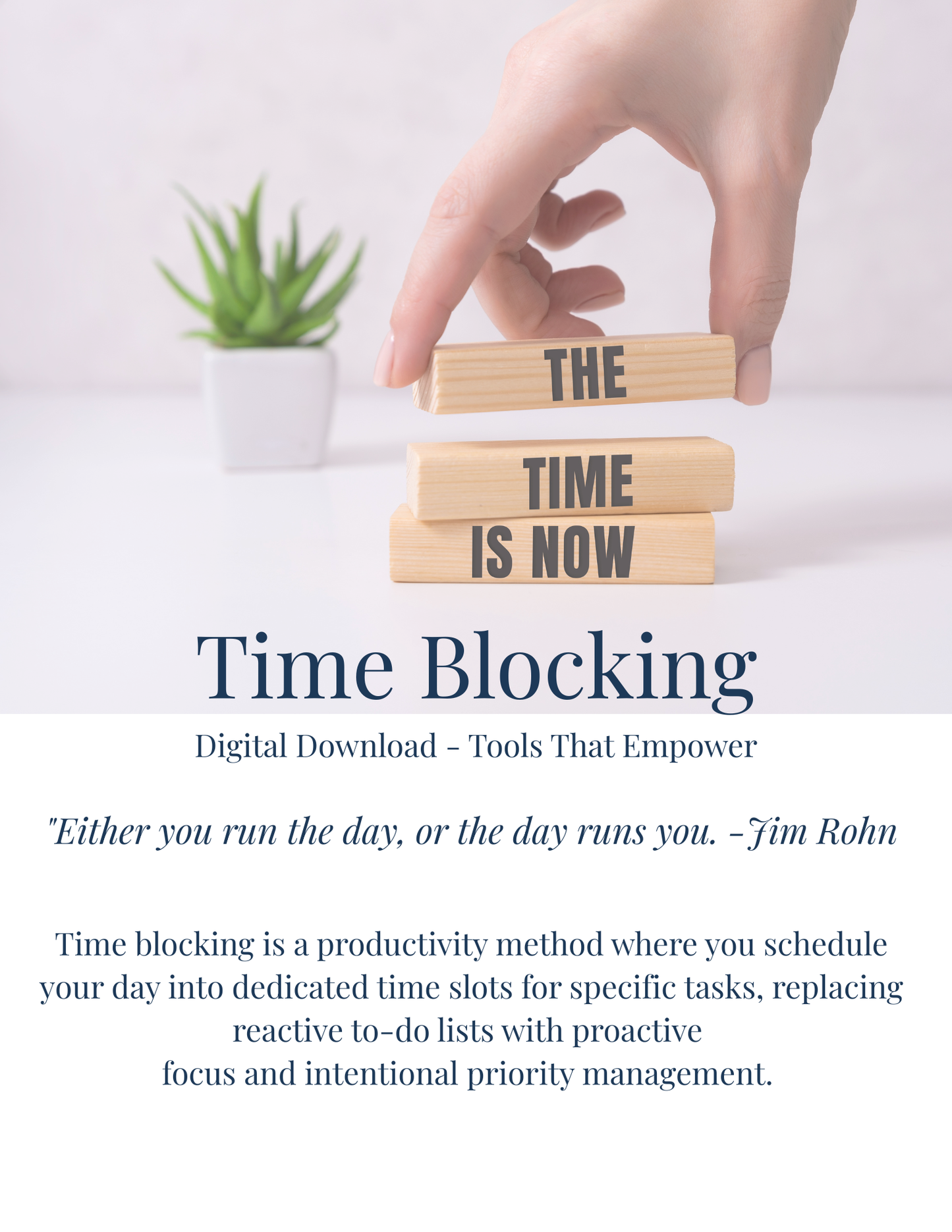 Free Time Blocking Template PDF — Plan Your Day with Intention